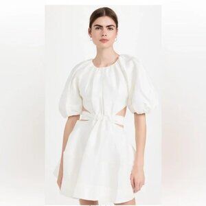 Aje Psychedelia Cutout Mini Dress White AU 10 / US 6 NWT